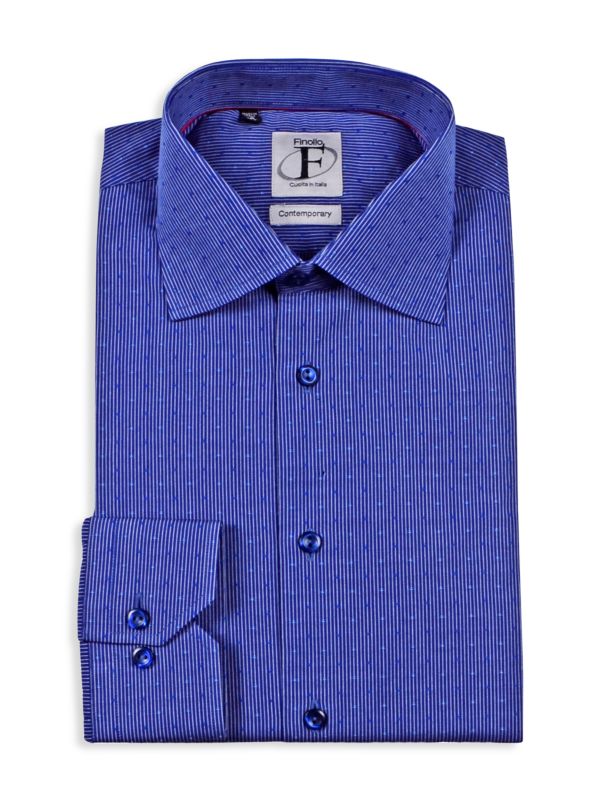 Классическая рубашка в полоску Contemporary Fit Finollo