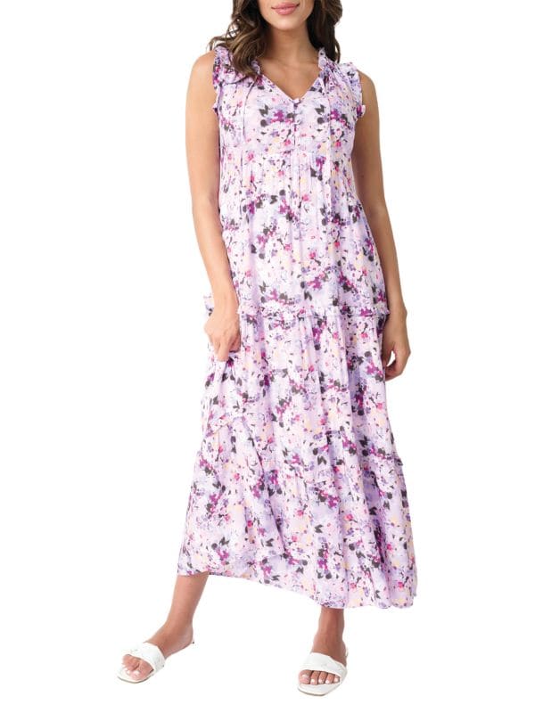 Ярусное платье макси с цветочным принтом Gibsonlook