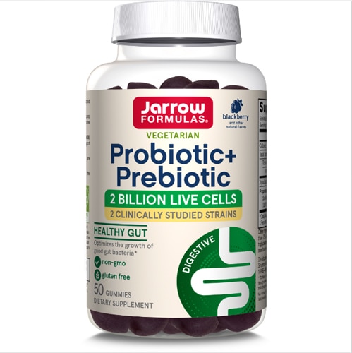 Вегетарианский пробиотик + пребиотик ежевика -- 50 жевательных конфет Jarrow Formulas