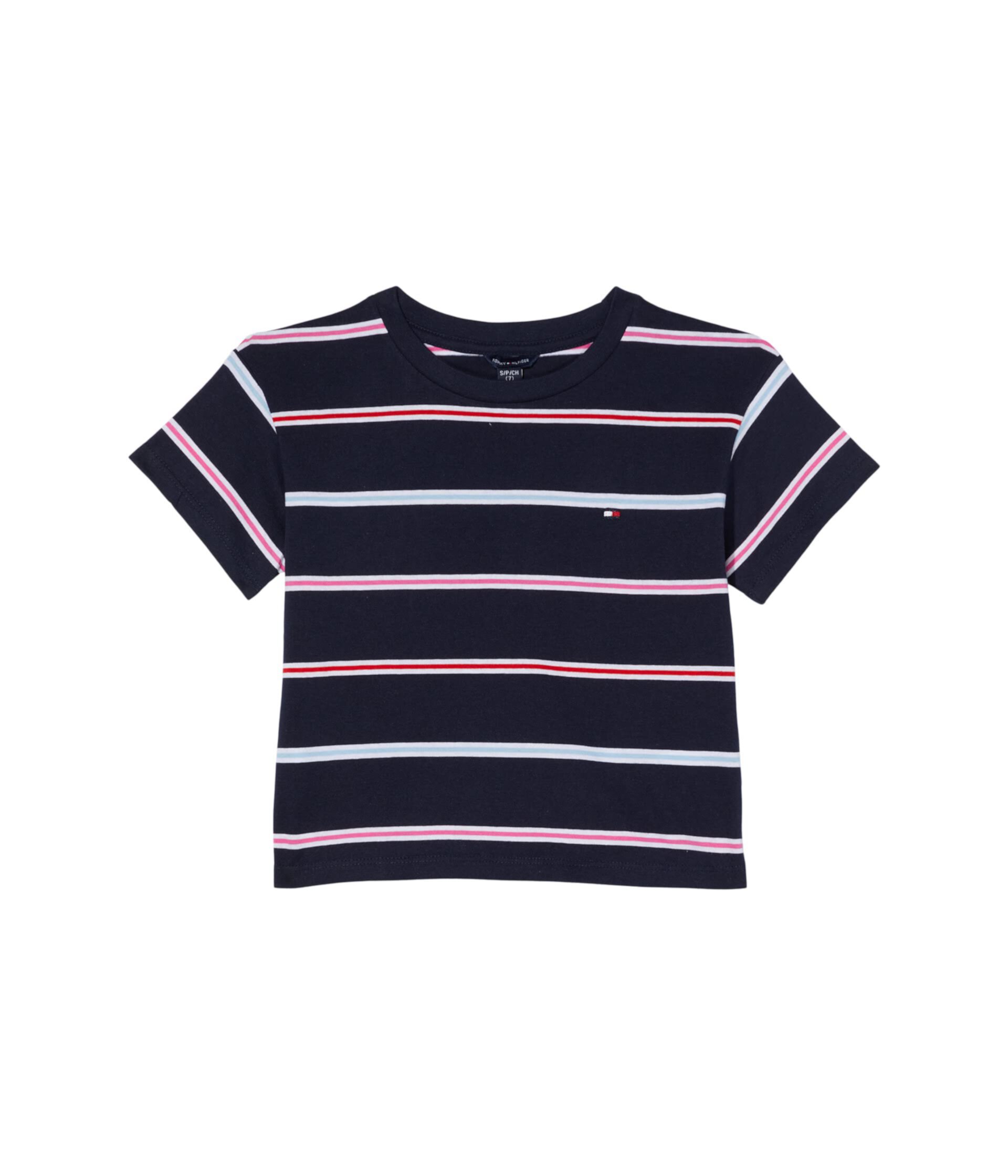 Футболка Tommy Multi Stripe Tee для мальчиков с короткими рукавами, 100% хлопок, стильный дизайн Tommy Hilfiger Kids