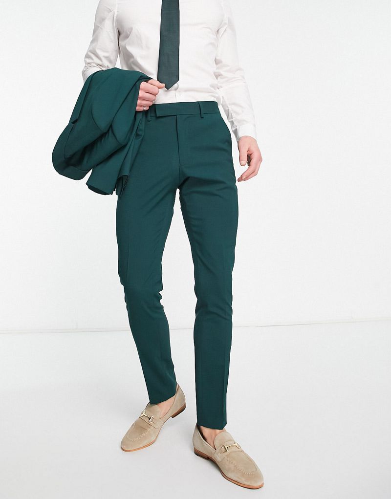 Сосново-зеленые узкие брюки ASOS DESIGN ASOS DESIGN