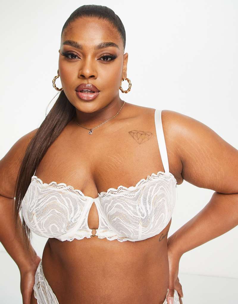 Женский Бюстгальтер ASOS Curve Bridal Metallic Swirl ASOS Curve