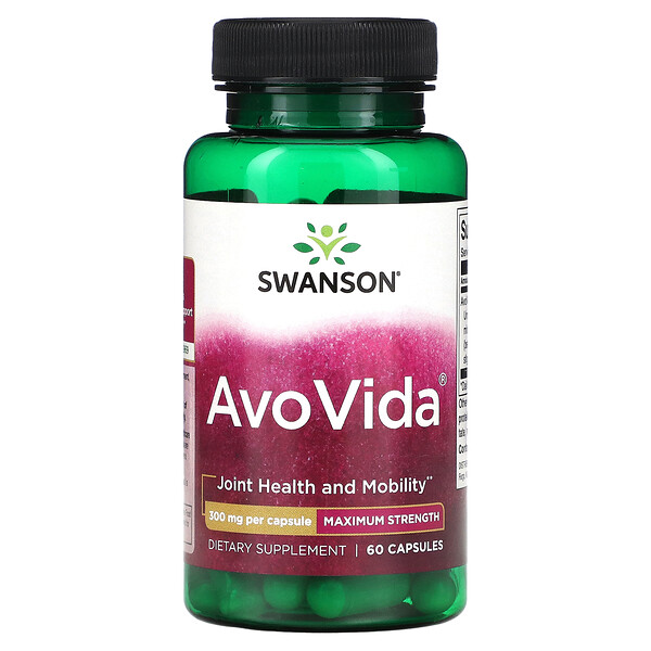 AvoVida, Максимальная сила, 300 мг, 60 капсул Swanson