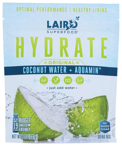 Оригинальная смесь для питья Hydrate Coconut Water + Aquamin, 8 унций Laird Superfood