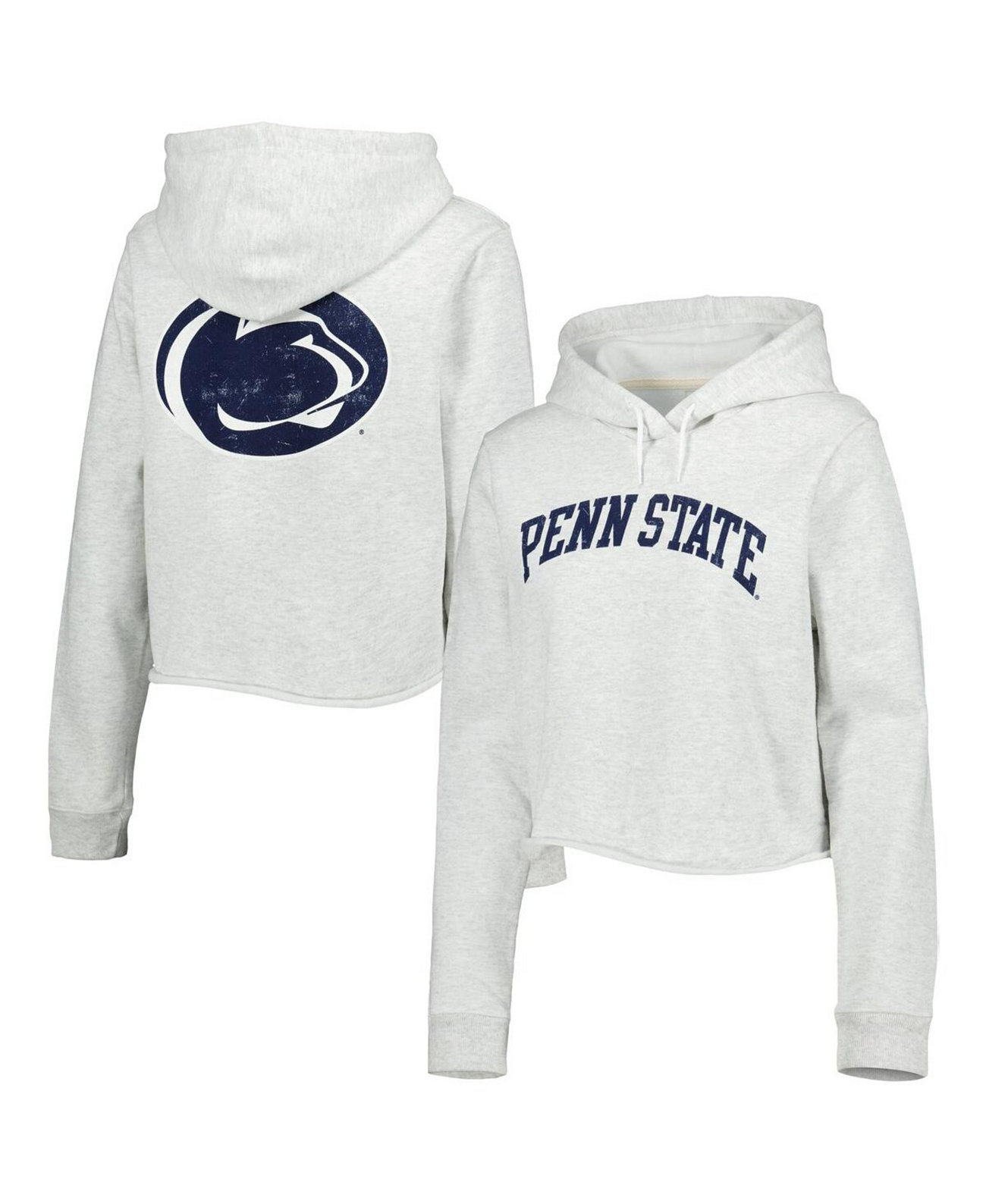 Женское худи Penn State Nittany Lions 1636 с капюшоном и укороченным рисунком League Collegiate Wear