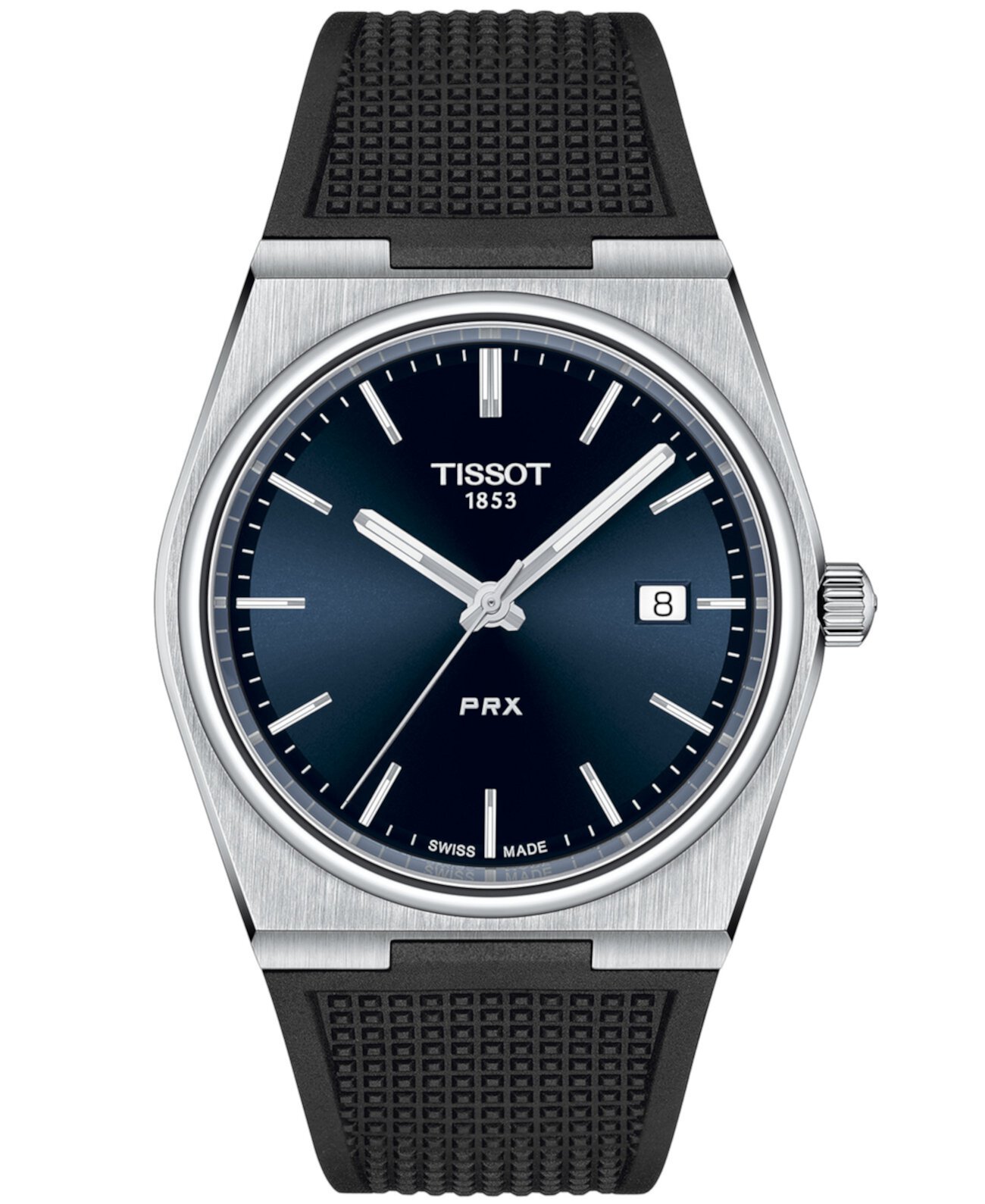 Мужские часы Swiss PRX с черным каучуковым ремешком 40 мм Tissot