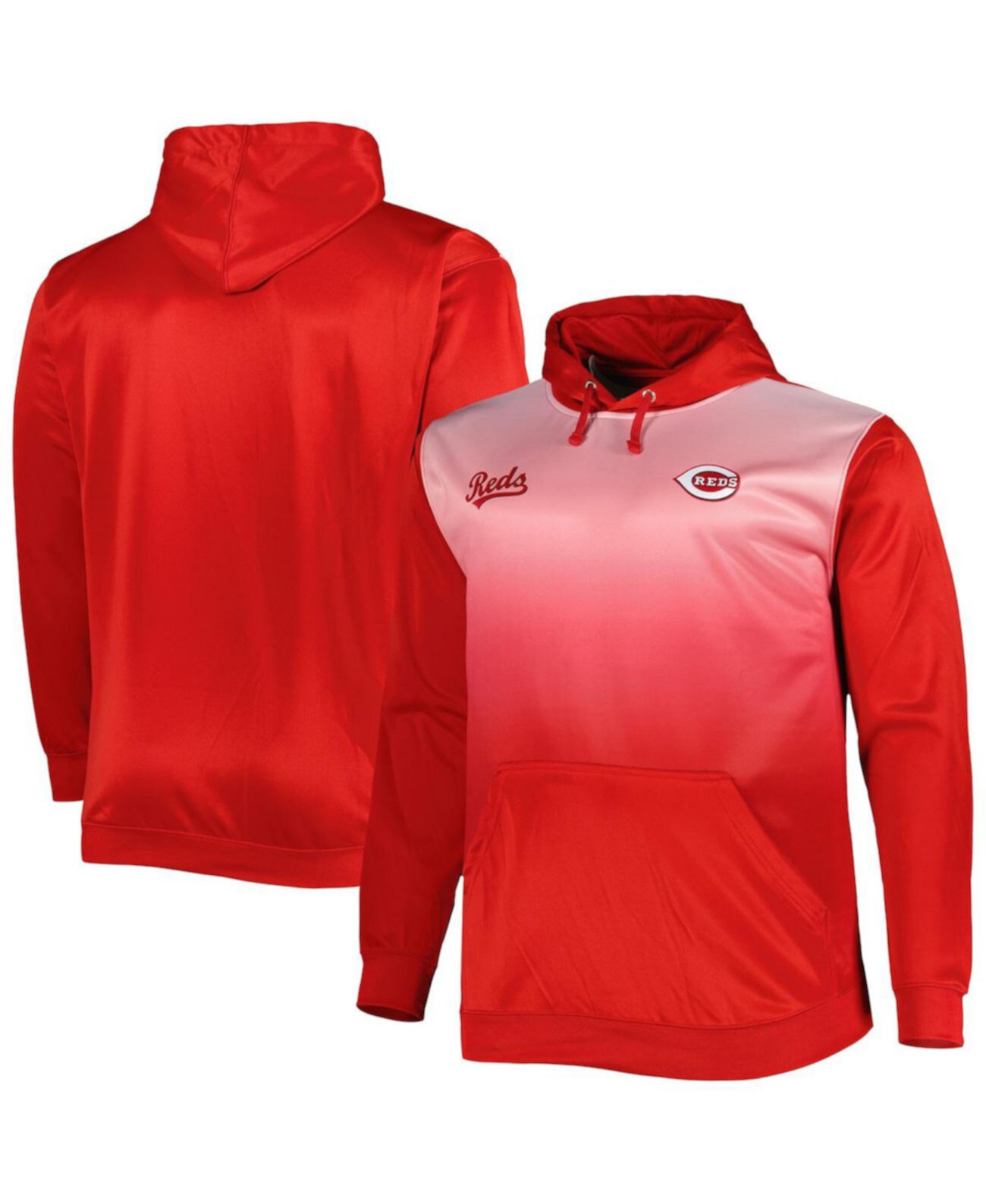 Мужской Пуловер Profile Cincinnati Reds Fade Sublimated Fleece Big and Tall Profile