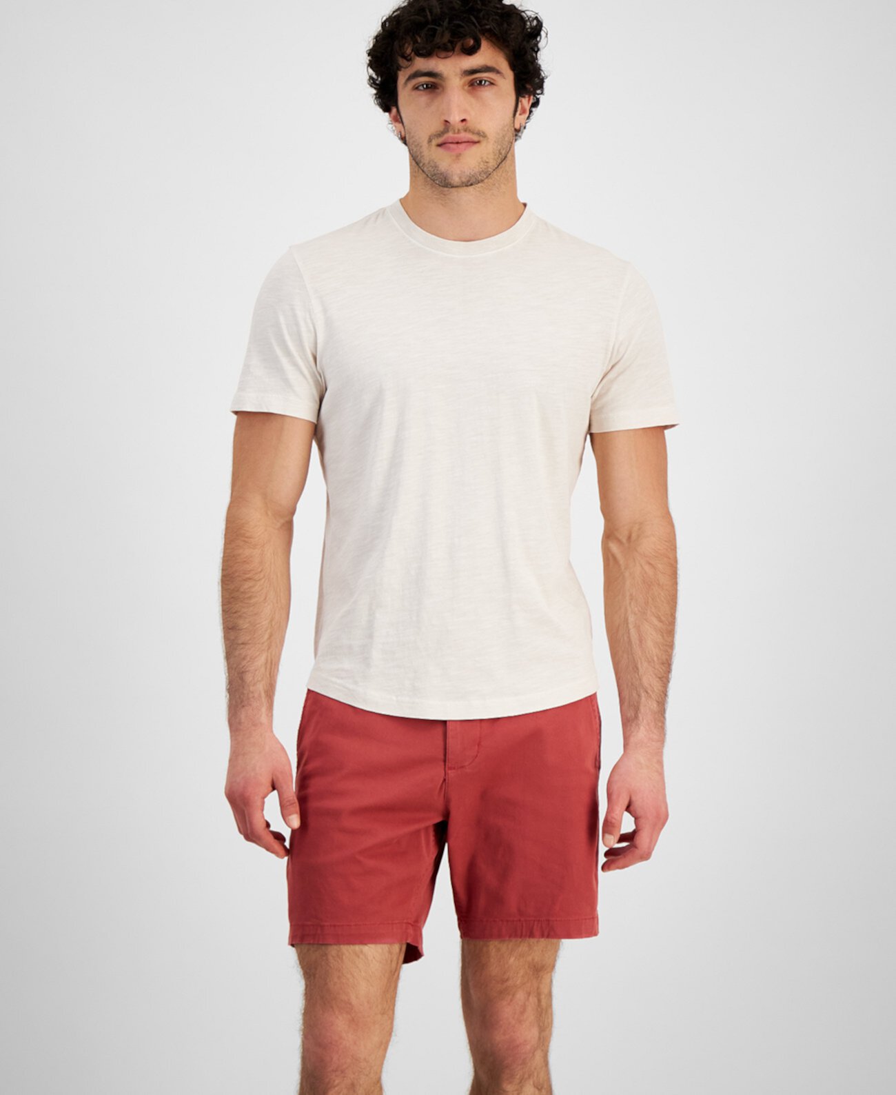 Мужская хлопковая футболка с закругленным подолом Sun & Stone для Macy's Sun & Stone
