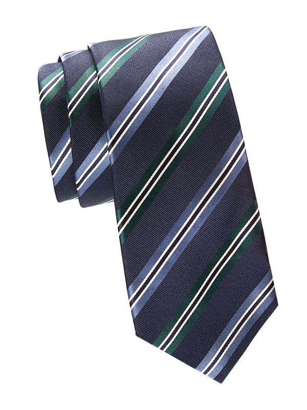 Галстук Canali Striped Silk Tie Canali