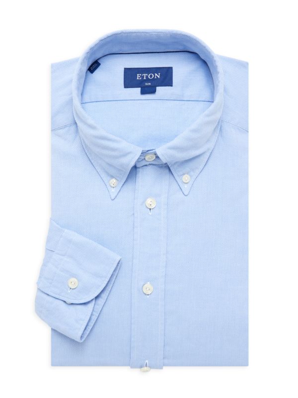 Классическая рубашка узкого кроя с текстурированной отделкой Eton