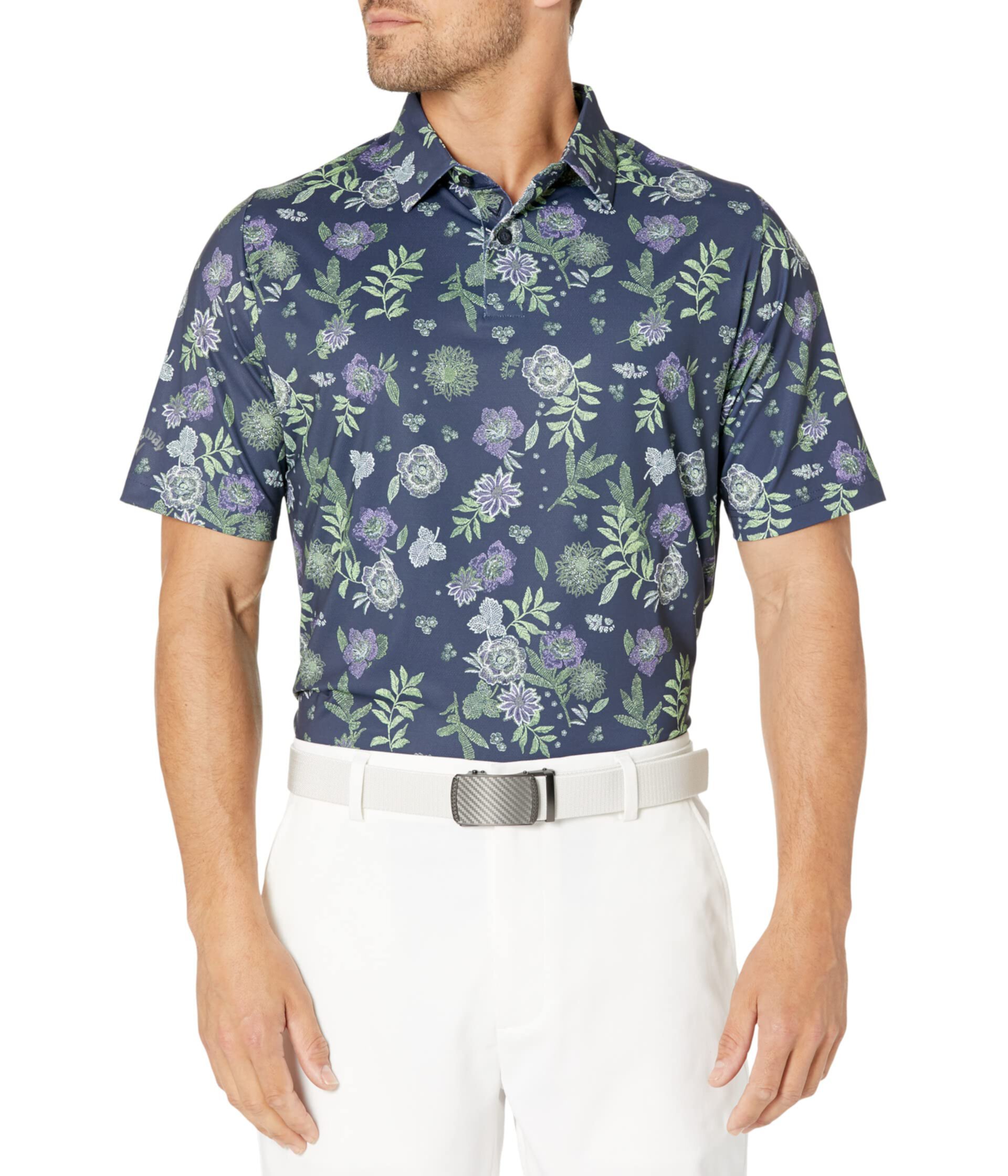 Мужская рубашка-поло с цветочным принтом Callaway Callaway