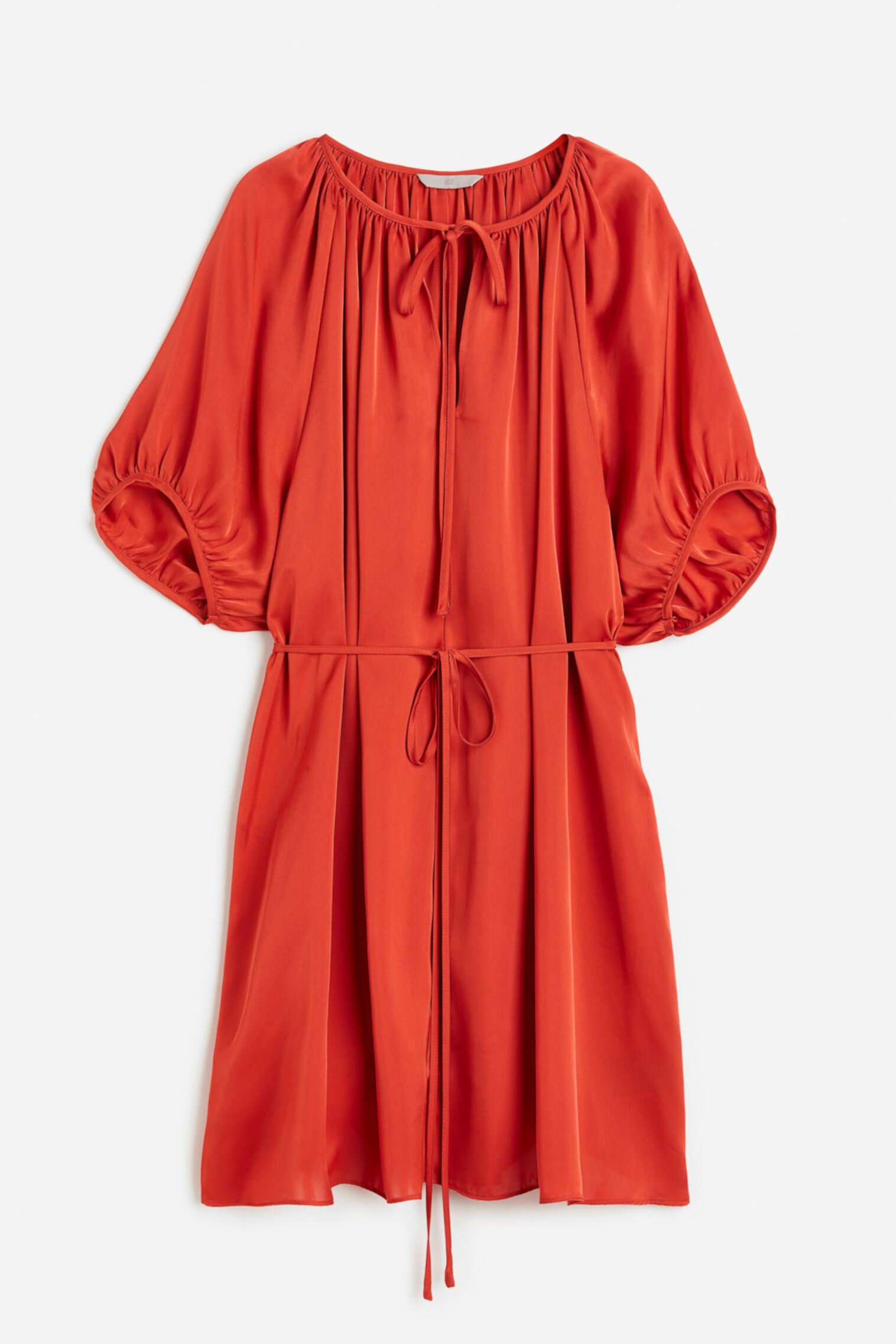 Атласное платье с завязками H&M