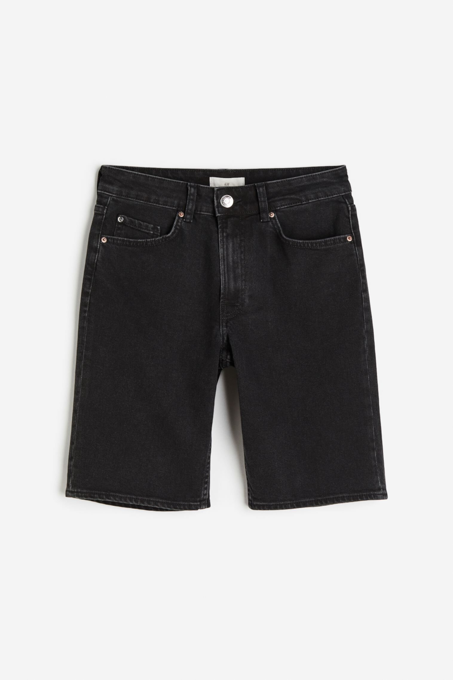 Узкие классические джинсовые шорты H&M