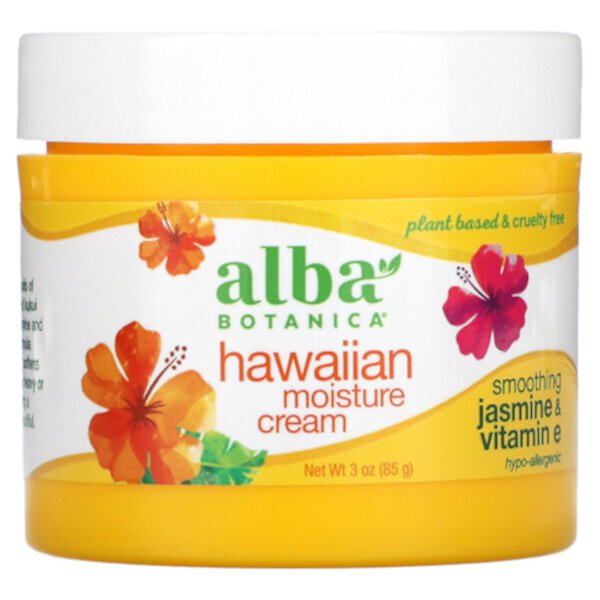 Гавайский увлажняющий крем, жасмин и витамин Е, 3 унции (85 г) Alba