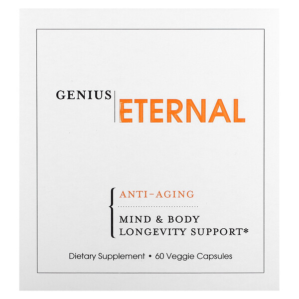 Eternal, Антивозрастной препарат, 60 растительных капсул The Genius Brand