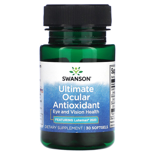 Превосходный антиоксидант для глаз, 30 мягких таблеток Swanson