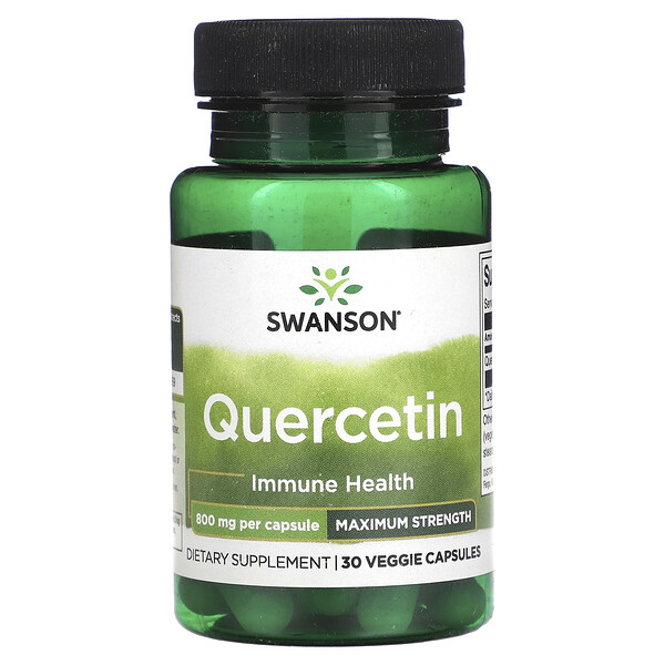 Quercetin, Maximum Strength, 800 mg, 30 Veggie Capsules Swanson