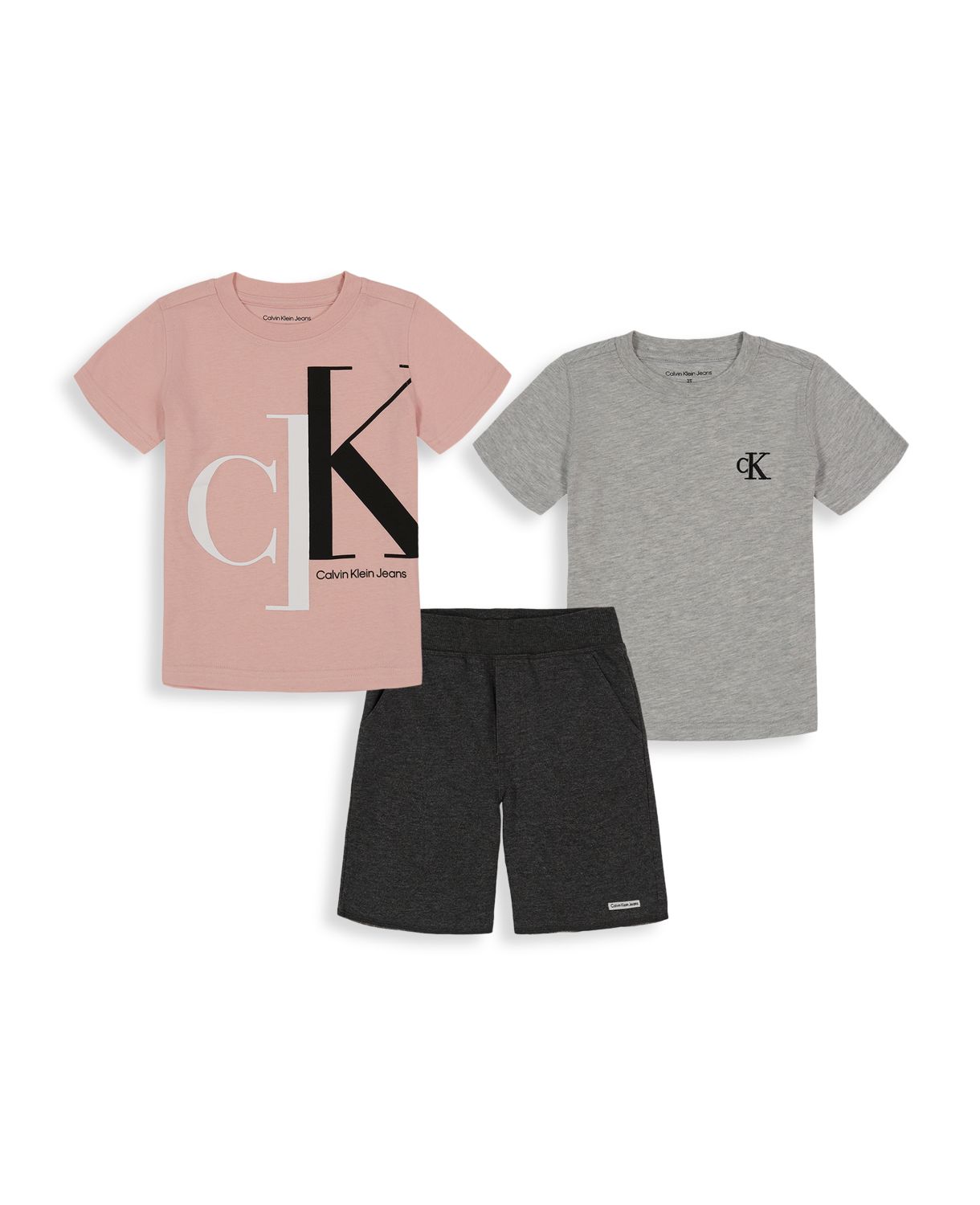 3-компонентные шорты с логотипом для маленьких мальчиков &amp;amp;amp;amp;amp; Тройник Calvin Klein