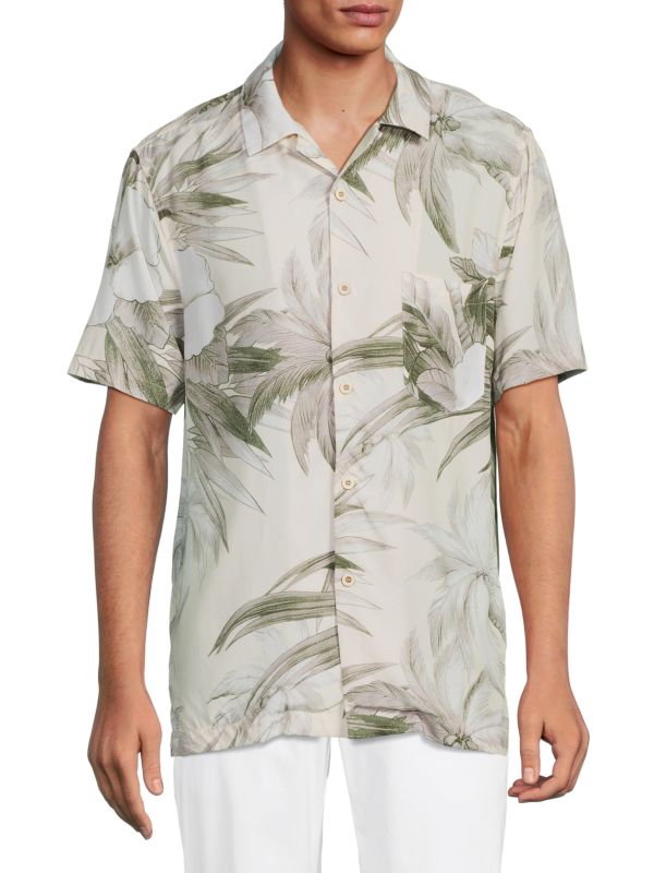Рубашка с тропическим принтом Magaschoni