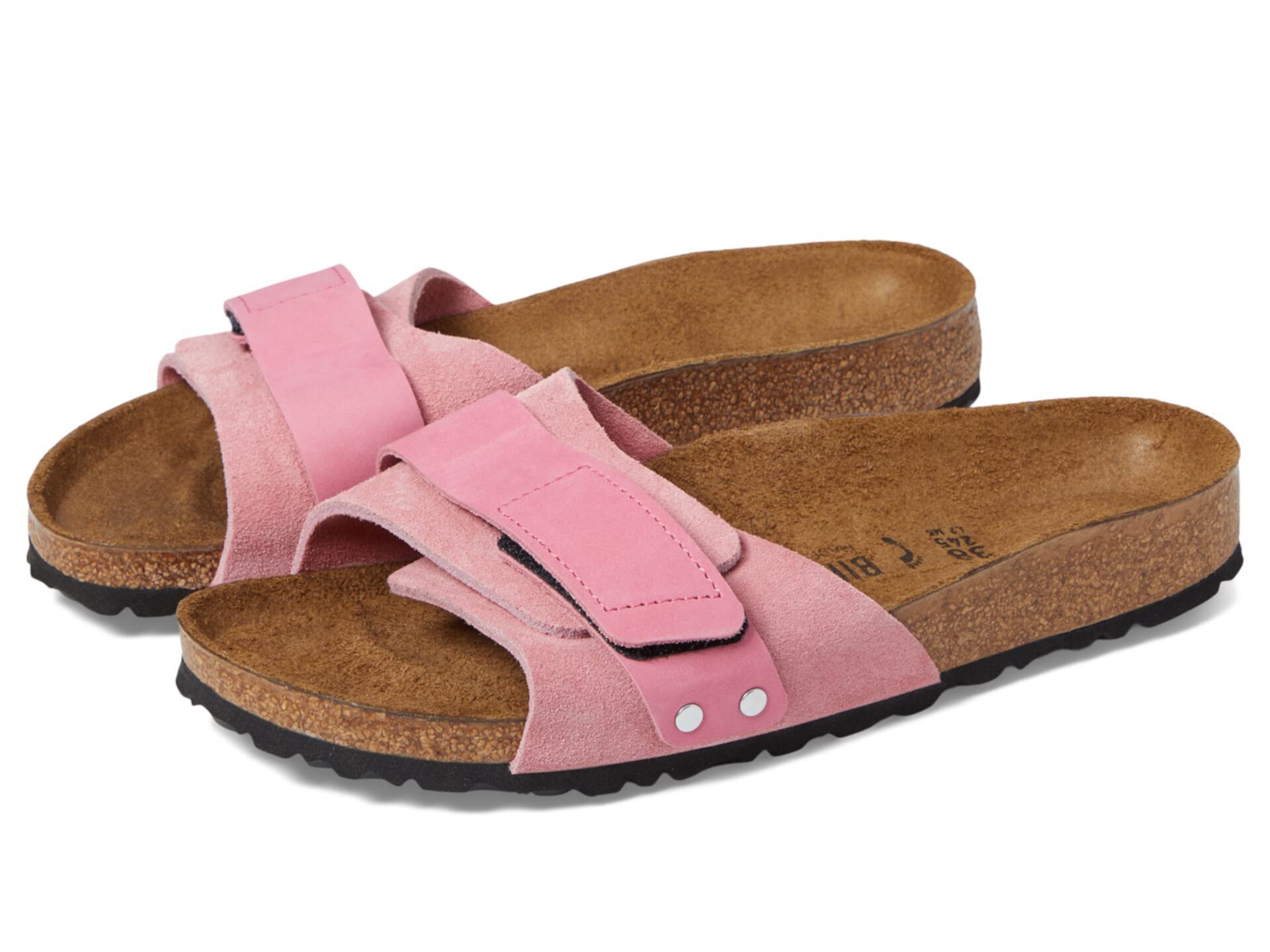 Босоножки Birkenstock Oita из мягкой замши с регулируемым ремешком и открытым носком Birkenstock