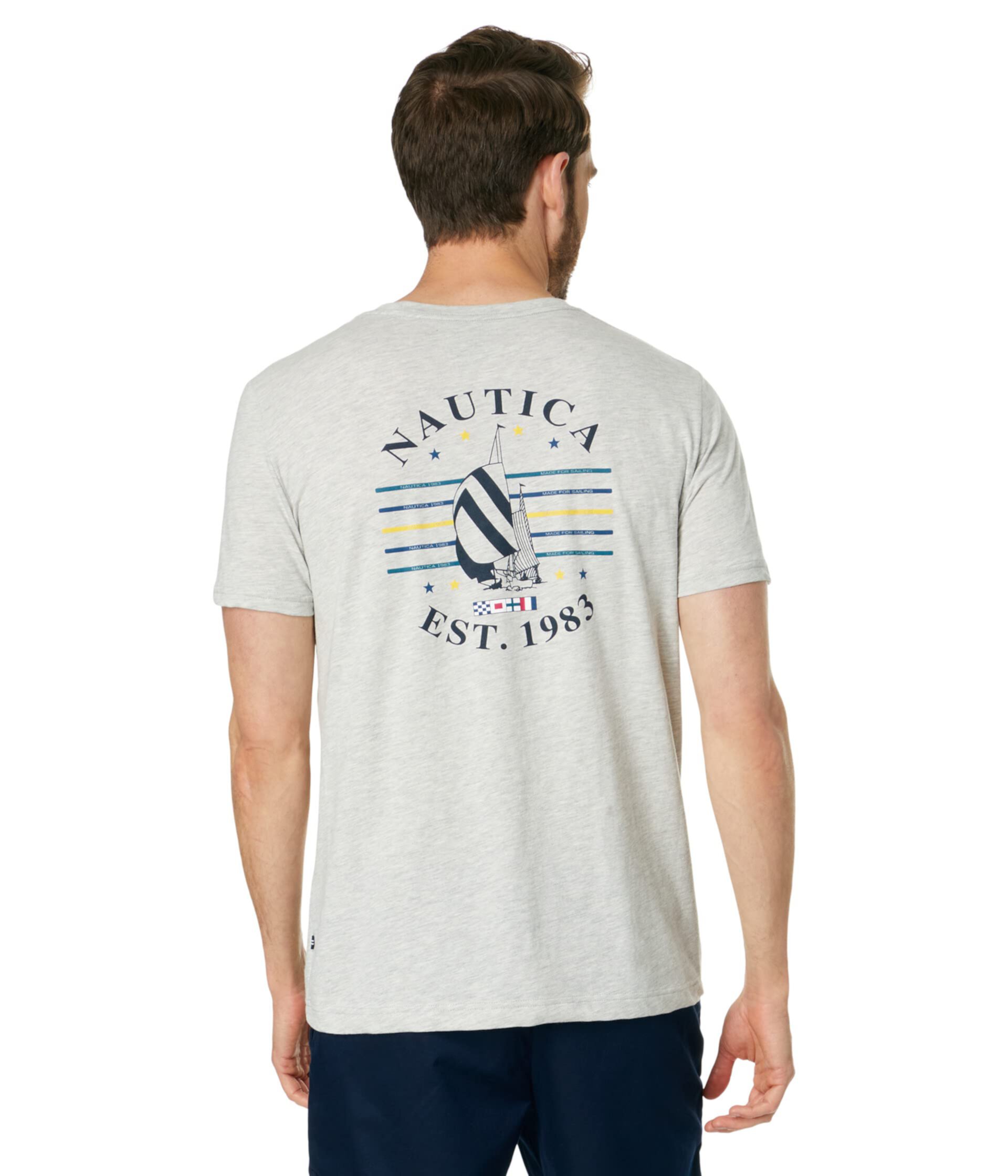 Экологически чистая футболка с парусным спортом Heritage Nautica
