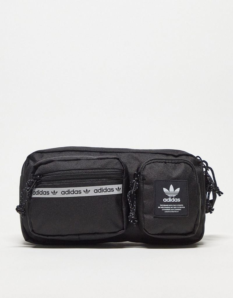 Черная прямоугольная поясная сумка adidas Originals Adidas