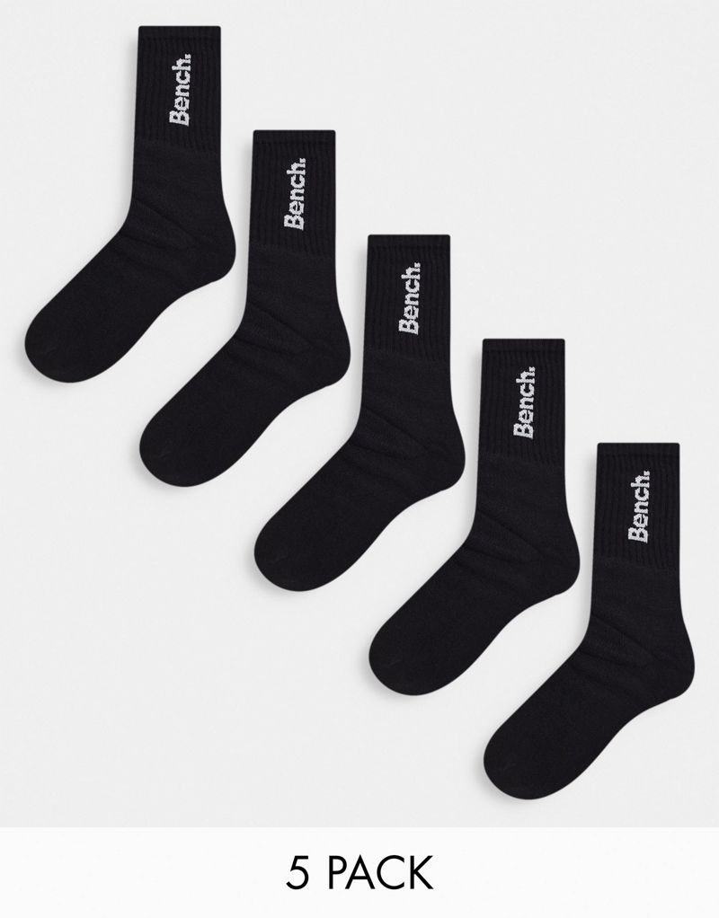 Набор из 5 черных носков с вышитым логотипом Bench Bench