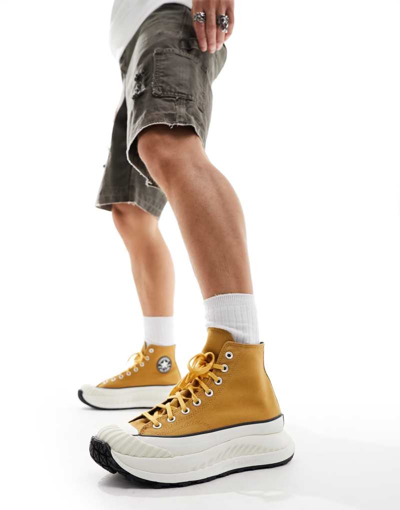 Кроссовки Converse Chuck 70 Hi AT-CX на платформе с шнуровкой оранжевого цвета Converse