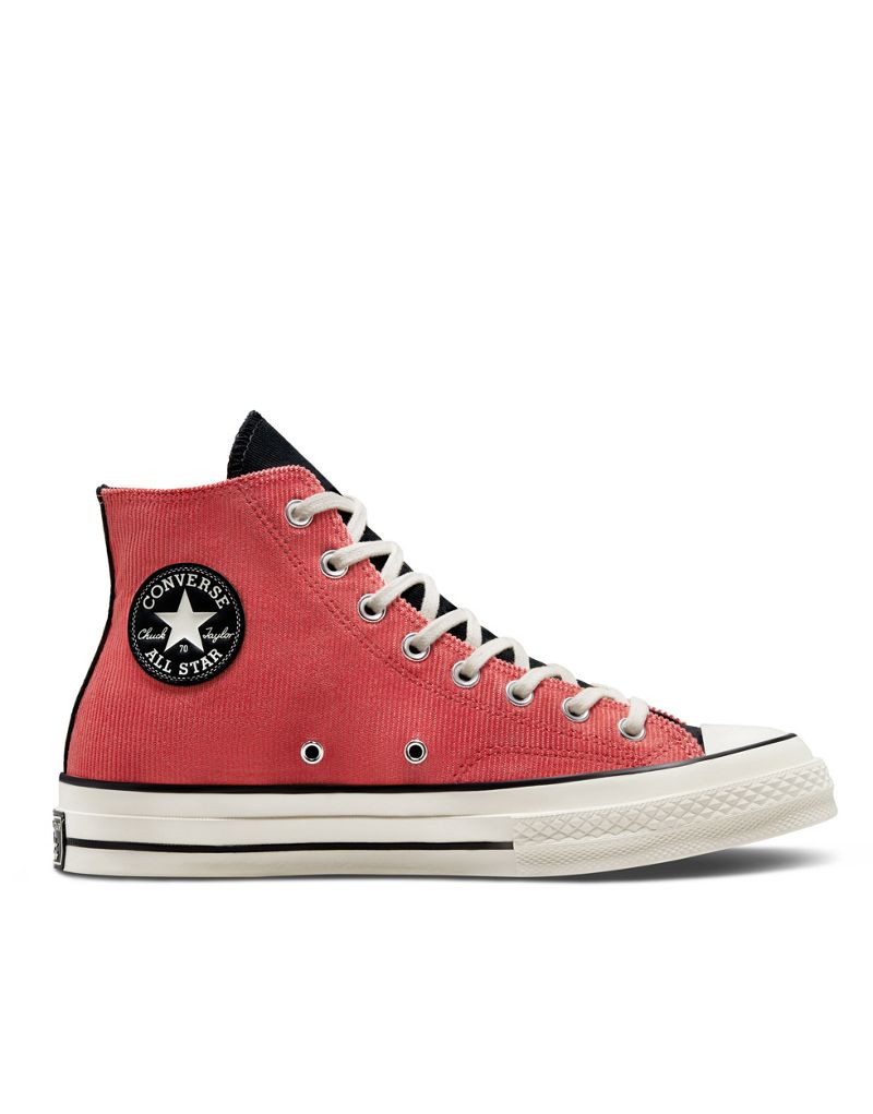 Мужские кроссовки для повседневной жизни Converse Chuck Taylor All Star Hi в красном и черном цвете Converse