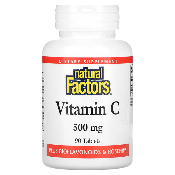 Витамин С, 500 мг, 90 таблеток Natural Factors