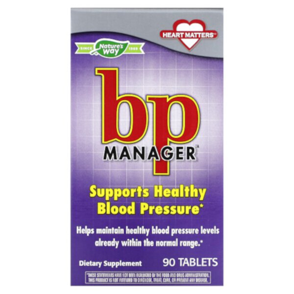 BP Manager, 90 таблеток Nature's Way