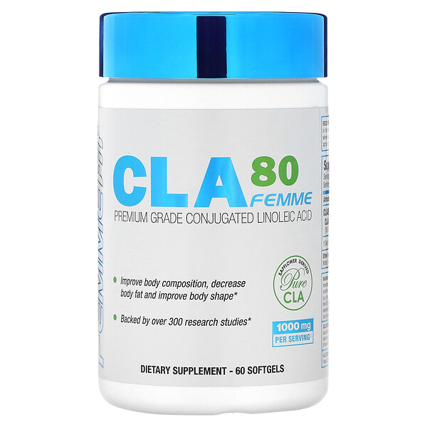 CLA80 Femme, Конъюгированная линолевая кислота премиум-класса, 1000 мг, 60 мягких таблеток ALLMAX