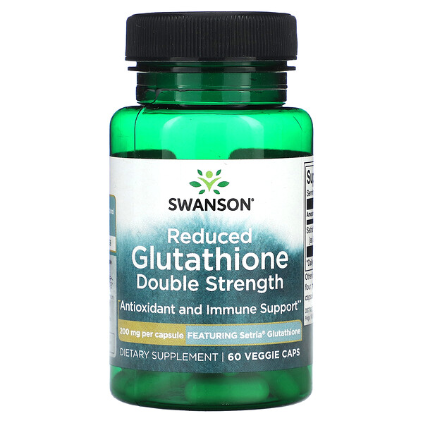 Сниженный Глутатион Двойной Силы - 200 мг - 60 капсул - Swanson Swanson