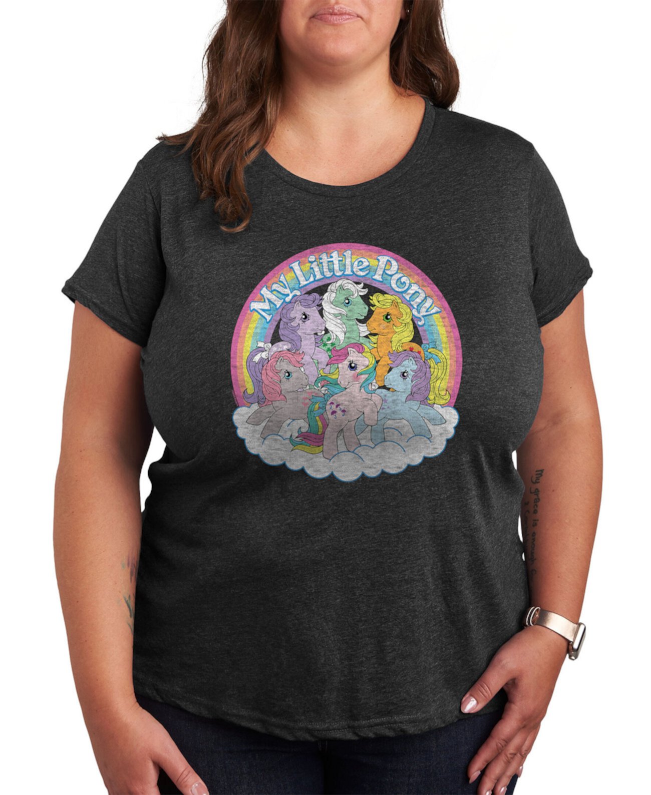 Модная футболка больших размеров с рисунком My Little Pony Hybrid Apparel