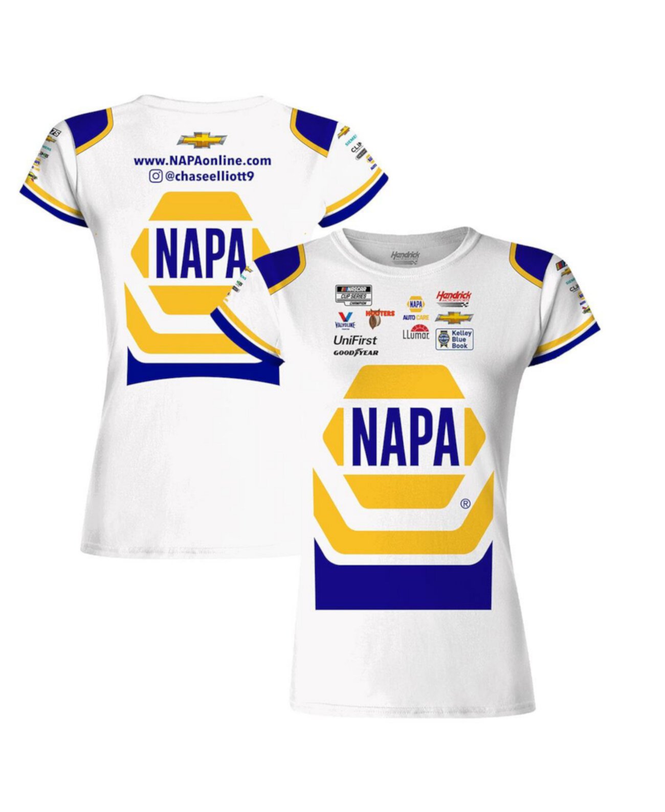 Женское Джерси Hendrick Motorsports Team Collection NAPA Sublimated Team Uniform Hendrick Motorsports Team Collection