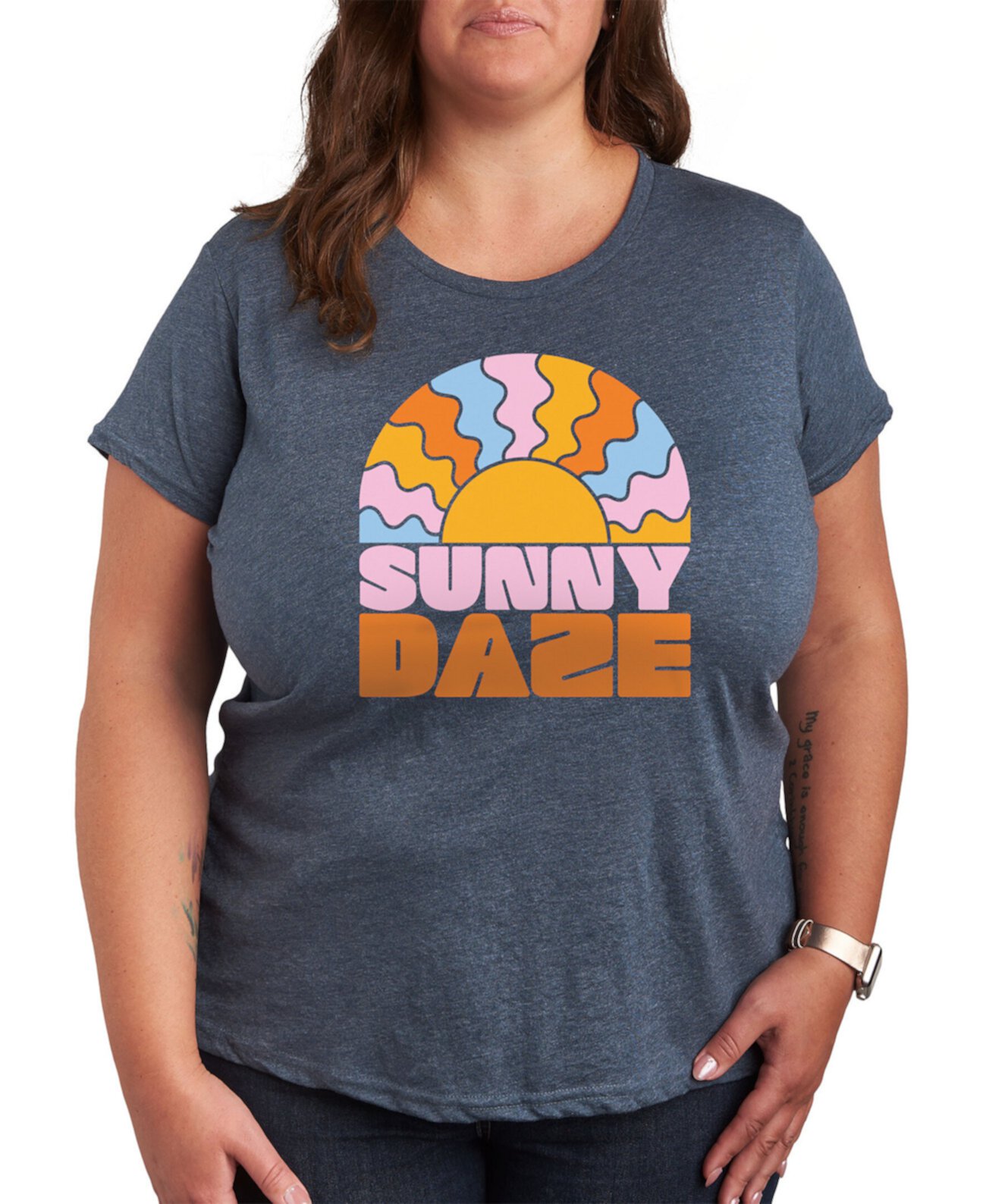 Модная футболка больших размеров с рисунком Sunny Daze Hybrid Apparel
