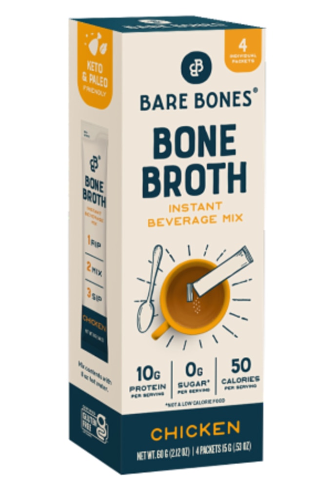 Смесь для напитков с курицей на костном бульоне быстрого приготовления — 4 упаковки Bare Bones