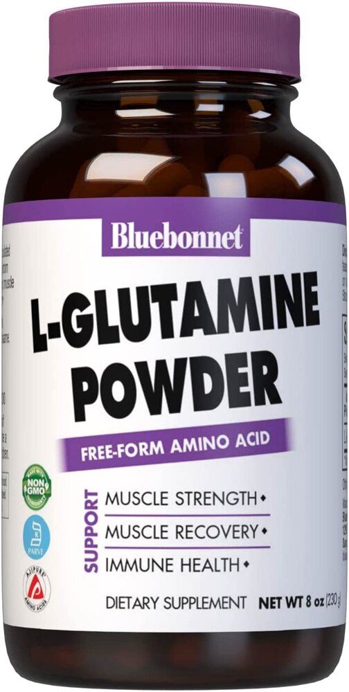 Порошок L-глютамина — 8 унций Bluebonnet Nutrition