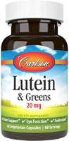 Lutein & Greens -- 20 mg - 60 Vegetarian Capsules (Вегетарианские капсулы) Carlson