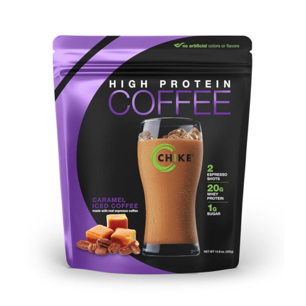 Кофе со льдом и карамелью с высоким содержанием белка — 14,8 унции Chike Nutrition