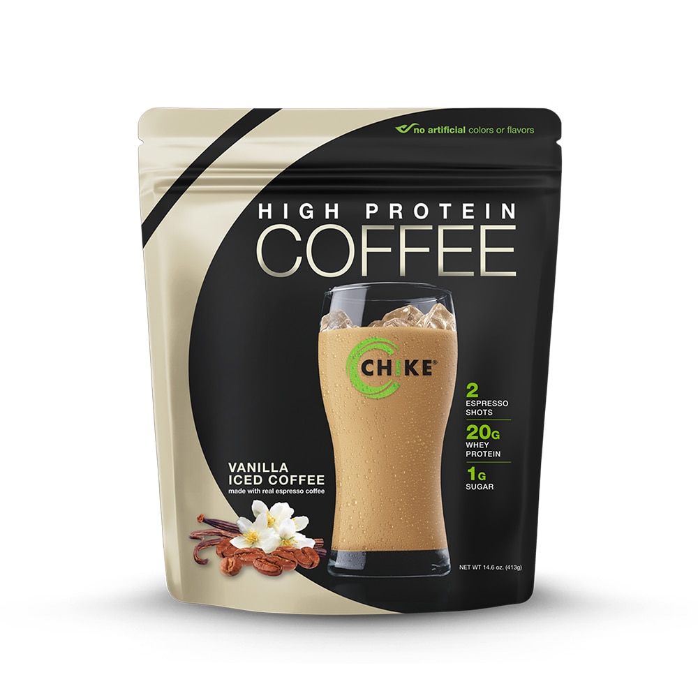 Кофе со льдом и ванилью с высоким содержанием белка — 14,6 унции Chike Nutrition