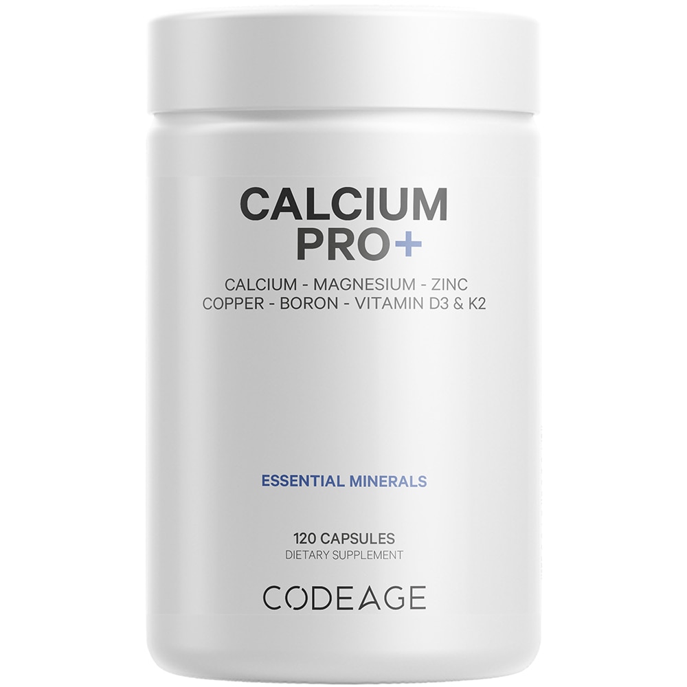 Calcium Pro+ Calcium - Magnesium - Zinc - Copper - Boron - Vitamin D2 & K2 -- 120 Capsules (Капсулы) Codeage