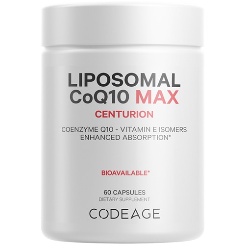 Липосомальный CoQ10 - токоферолы витамина Е и 250 мг коэнзима Q10 - поддержка сердечно-сосудистой системы - 60 капсул Codeage