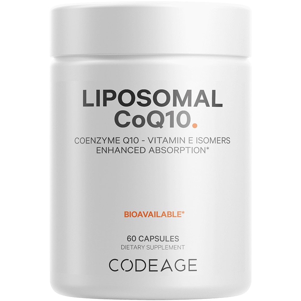 Липосомальный CoQ10 — токоферолы витамина Е и 125 мг коэнзима Q10 — поддержка сердечно-сосудистой системы — 60 капсул Codeage