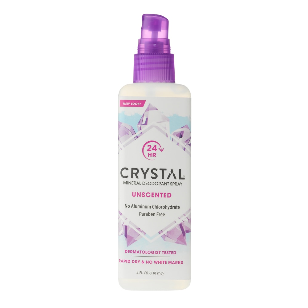 Минеральный дезодорант-спрей без запаха -- 4 жидких унции Crystal