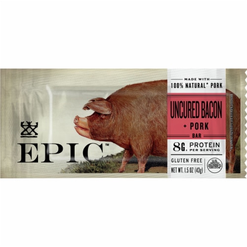 Сырой батончик с беконом и свининой — 1,5 унции Epic