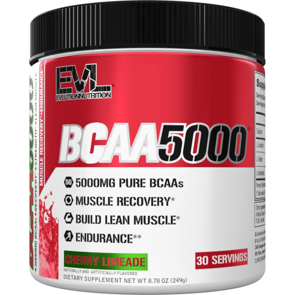 BCAA5000 Cherry Limeade -- 8.78 oz (Унции) EVLution Nutrition