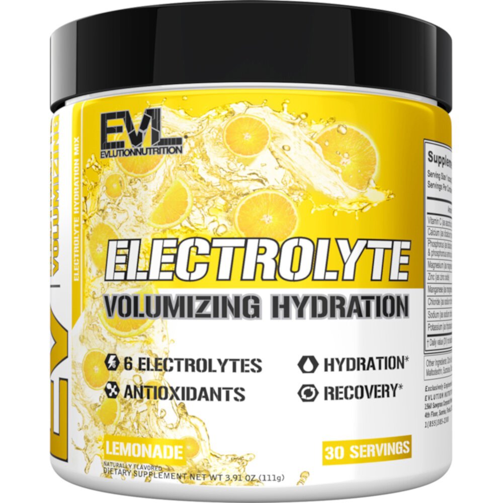 Электролитный порошковый лимонад — 3,91 унции EVLution Nutrition