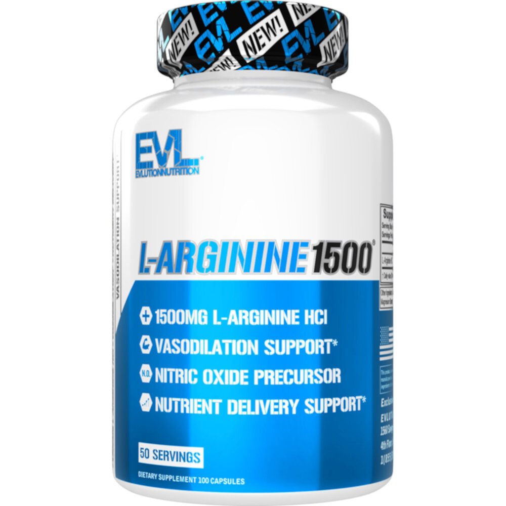 L-аргинин 1500 -- 100 капсул EVLution Nutrition