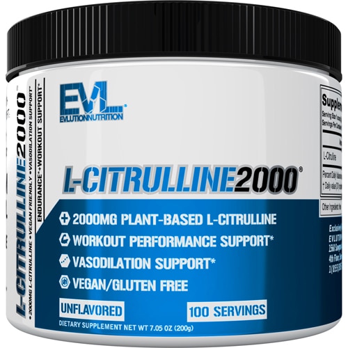 L-Citrulline2000 без вкуса — 7,05 унции EVLution Nutrition
